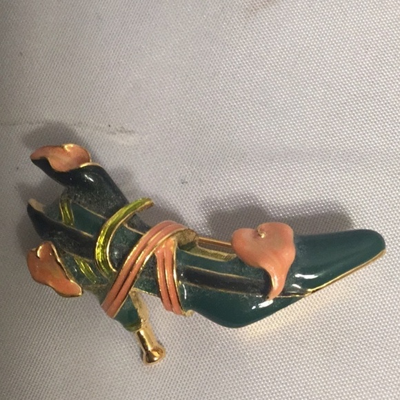 Kjl VINTAGE SHOE BROOCH PIN - Picture 5 of 5